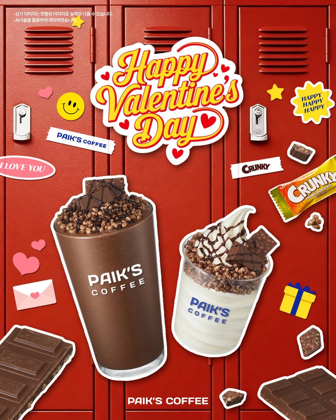 Photo by 빽다방 on February 12, 2026. May be an image of heart, card and text.