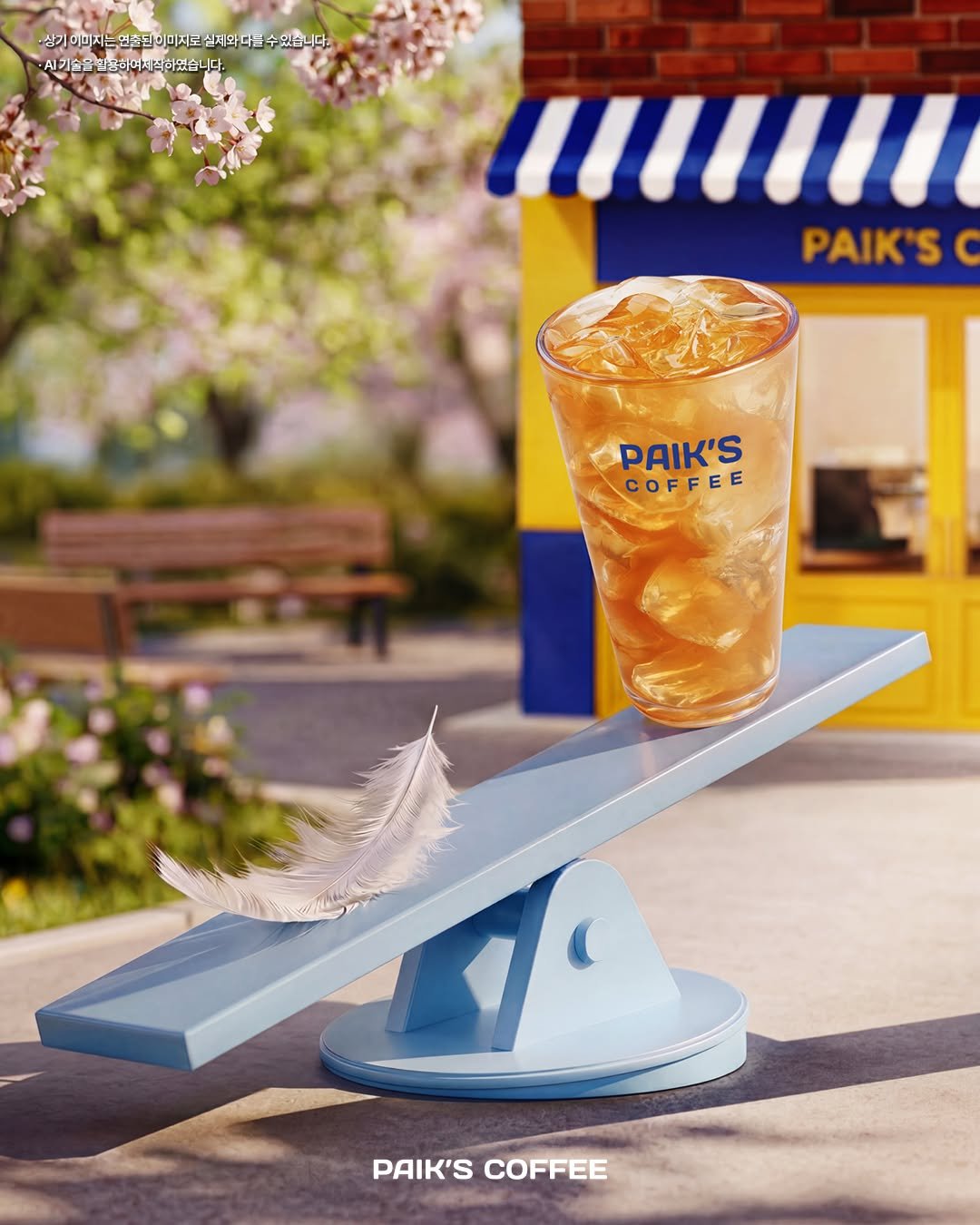 Photo by 빽다방 on April 17, 2026. May be an image of drink and text.