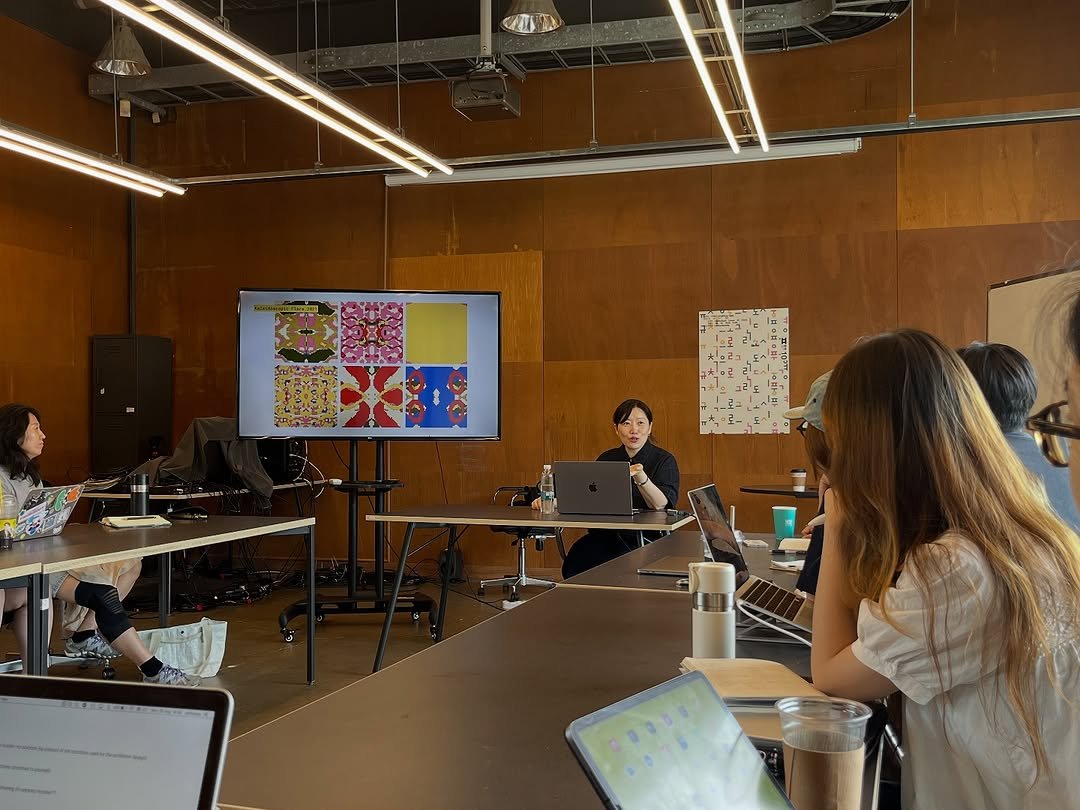 Photo shared by PaTI on September 12, 2025 tagging @seohyo. May be an image of 3 people, people studying, screen, bureau, office and text.