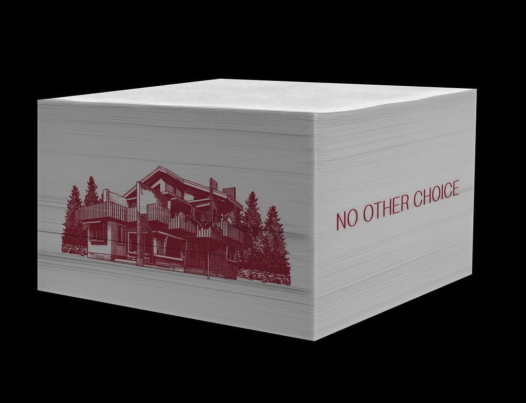 Photo shared by paper press on October 09, 2025 tagging @cjenmmovie, and @heightsseoul. May be an image of box, carton and text that says 'NO OTHER CHOICE'.