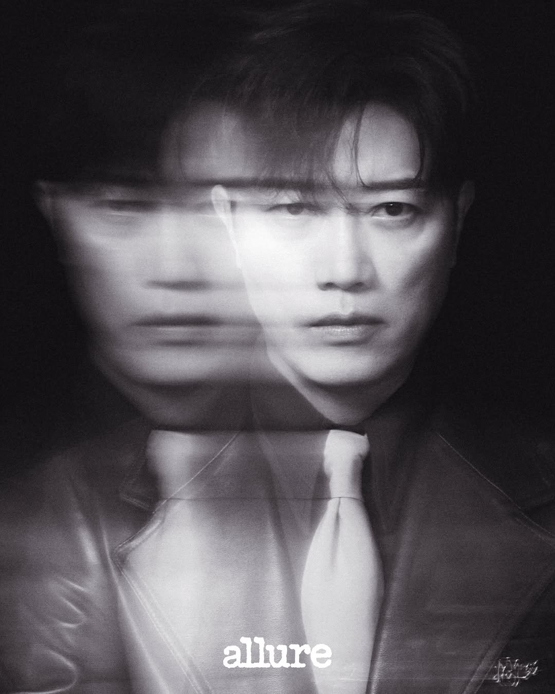 Photo by 박희순 on December 21, 2025. May be an image of one or more people, bangs, poster, bolo tie and text that says 'allure'.