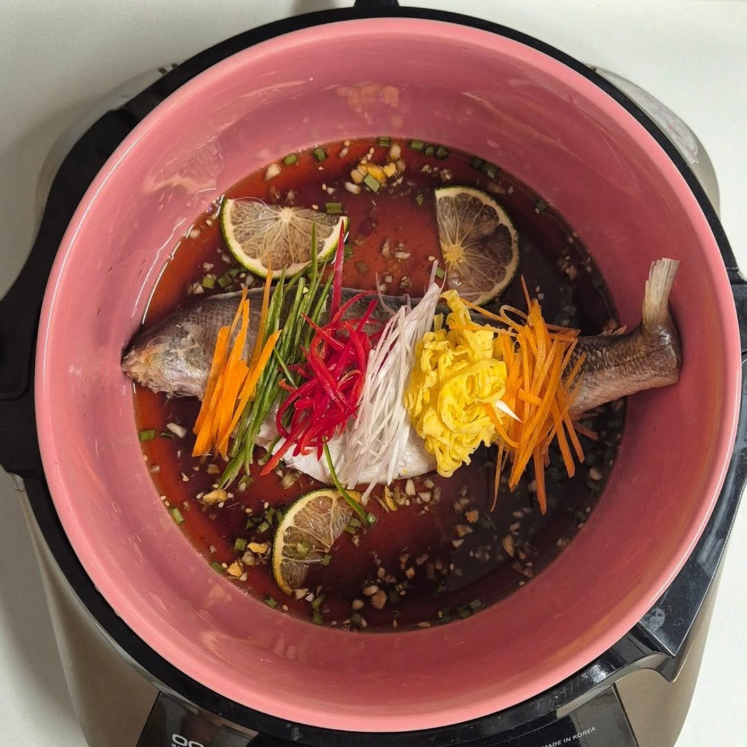 Photo by Ji Hye Park on September 27, 2025. May be an image of noodles, saucepan, steamer and text.