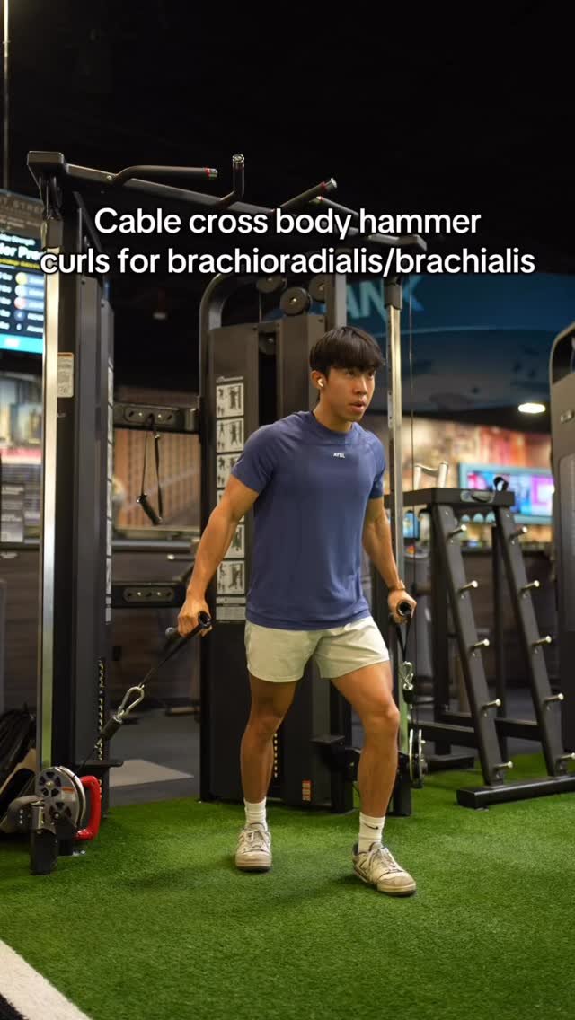 pathradecha 게시물 이미지: The cable cross body hammer curl is probably...