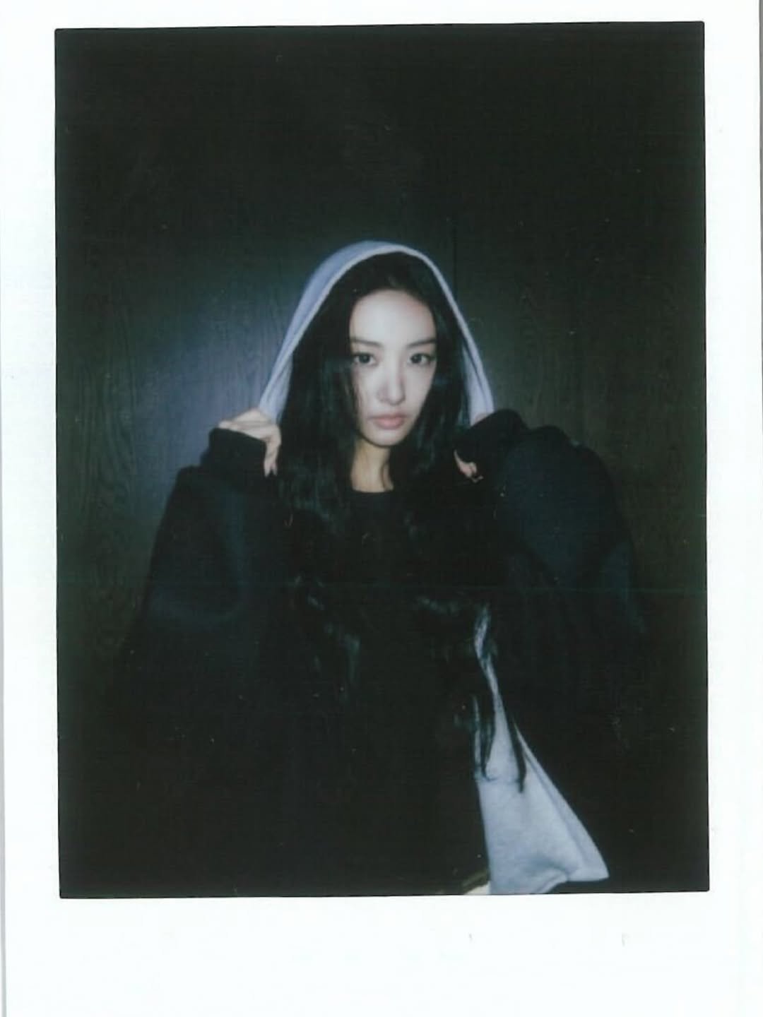 Photo shared by 이나 | Ena on November 29, 2025 tagging @enathin9. May be an image of one or more people, makeup, polaroid and text.