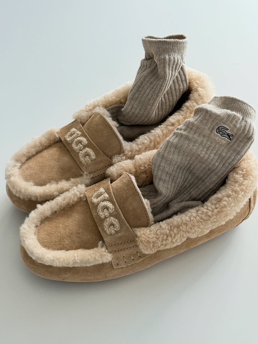 Photo by 봉봉 𝖻𝗈𝗇𝖻𝗈𝗇 | 𝖩𝖾𝗈𝗇𝗀𝗁𝗐𝖺 𝖸𝗎𝗄 on September 25, 2025. May be an image of wool, sandals, baby shoes, fur and text.