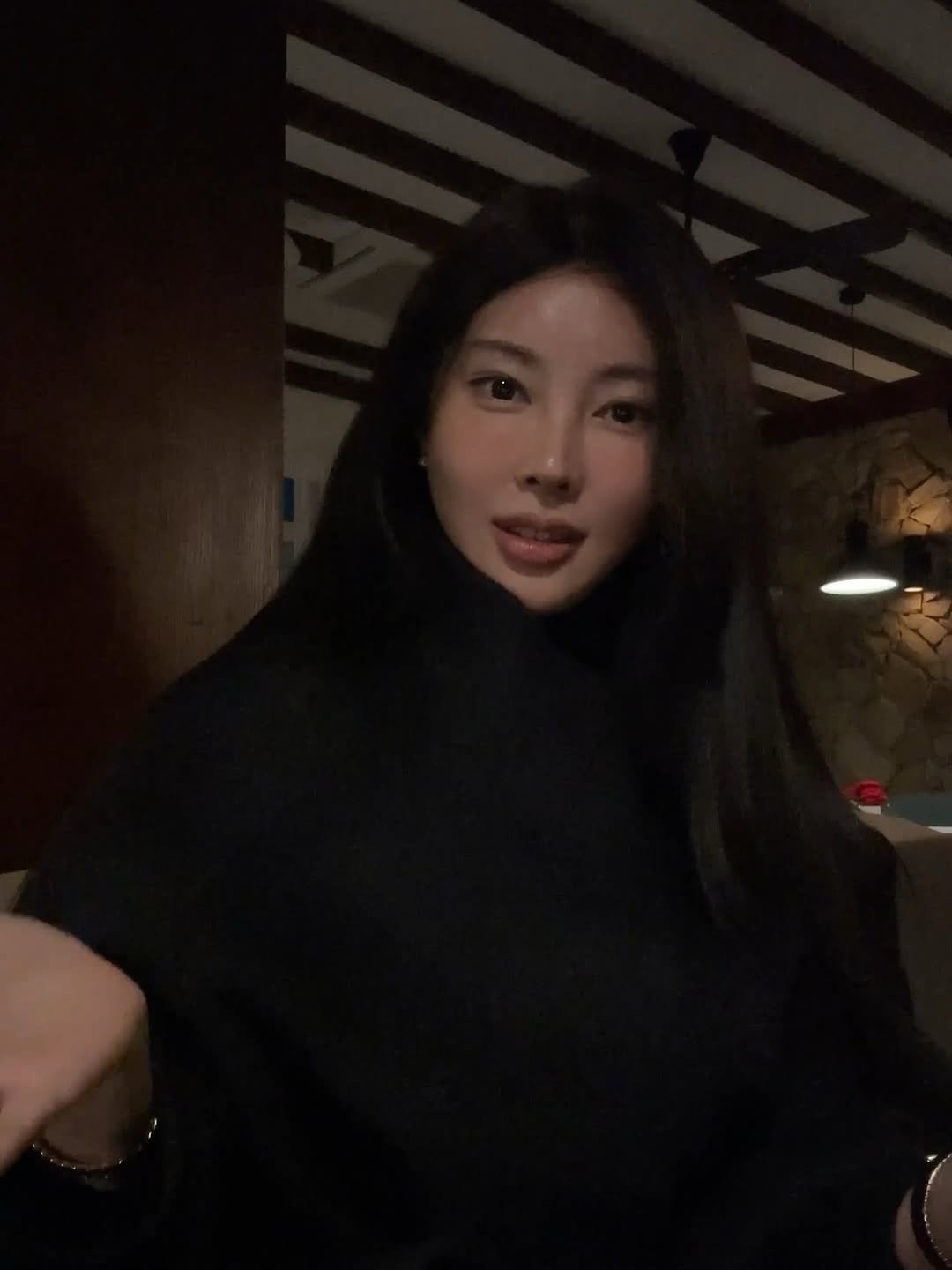 Photo by 박나래 on November 08, 2025. May be a selfie of one or more people, turtleneck and text.