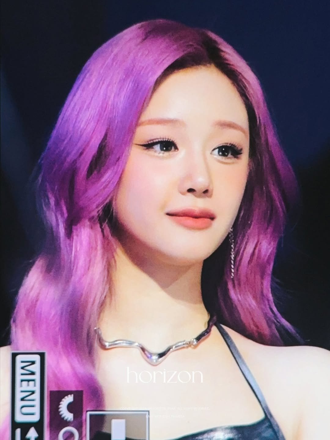 Photo shared by BABYMONSTER PHARITA 파리타 FANPAGE on November 29, 2025 tagging @babymonster_ygofficial, and @babymonster_ygs. May be an image of one or more people, hair and text that says 'horizon LENI MENU Cls'.