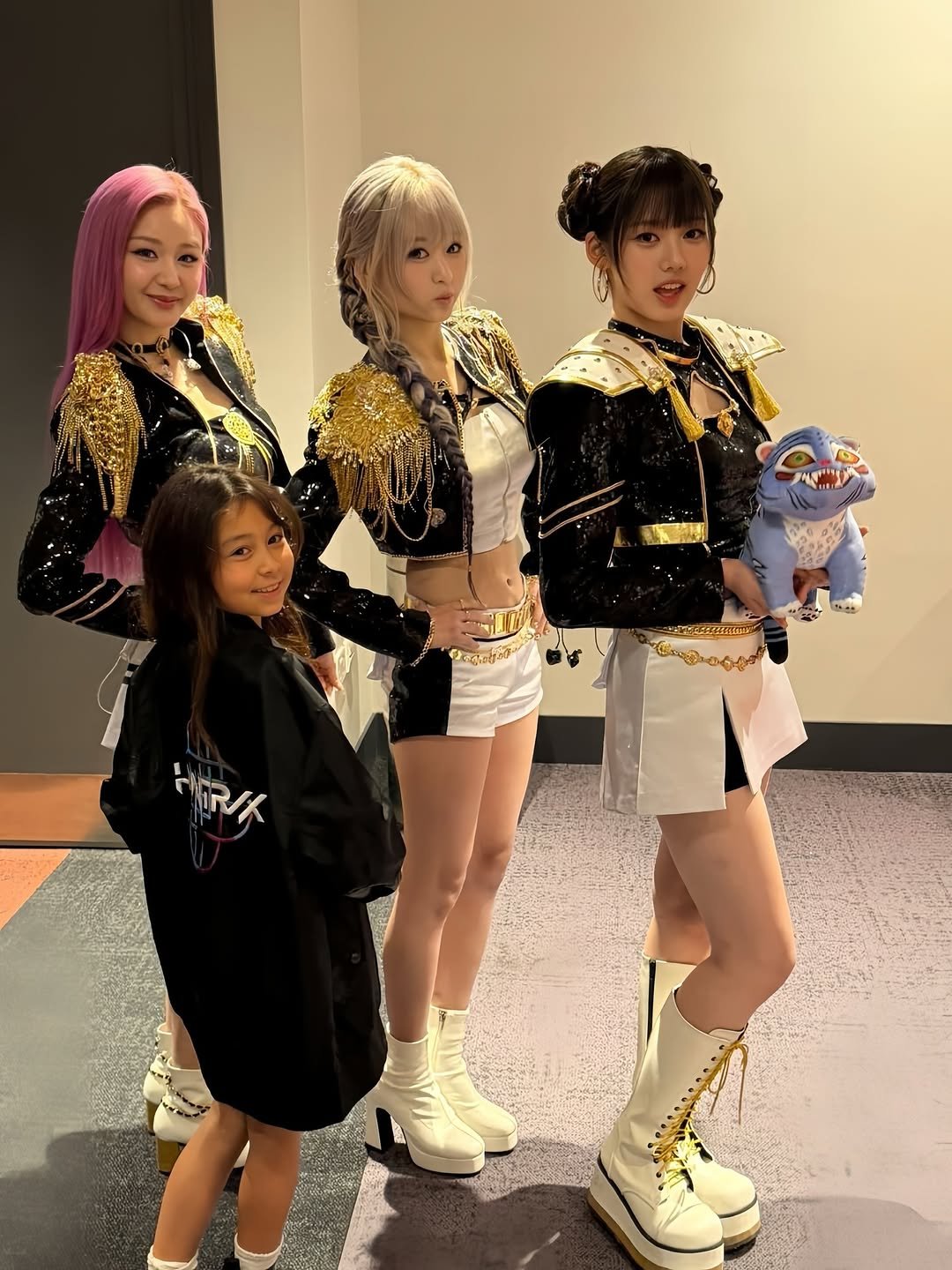 Photo shared by BABYMONSTER 베이비몬스터 (FANPAGE) on November 29, 2025 tagging @pharita.babymonster, @ahyeon_babymonsterz, and @rora.babymonzter. May be an image of one or more people, bangs and text.