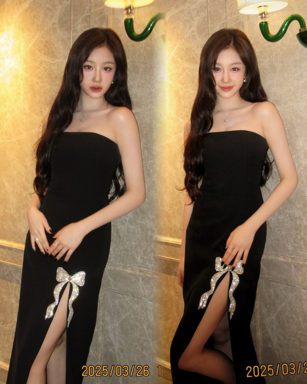 Photo shared by BABYMONSTER PHARITA 파리타 FANPAGE on April 03, 2026 tagging @babymonster_ygofficial, and @babymonster_ygs. May be an image of one or more people, hair, dress and text.