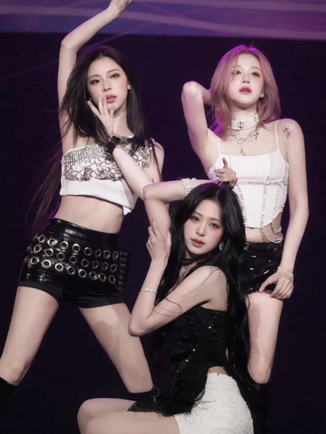 Photo shared by BABYMONSTER AHYEON 아현 FANPAGE on April 23, 2026 tagging @babymonster_ygofficial, @ruka.babymonster, and @pharita.babymonster. May be an image of one or more people, hair and text.