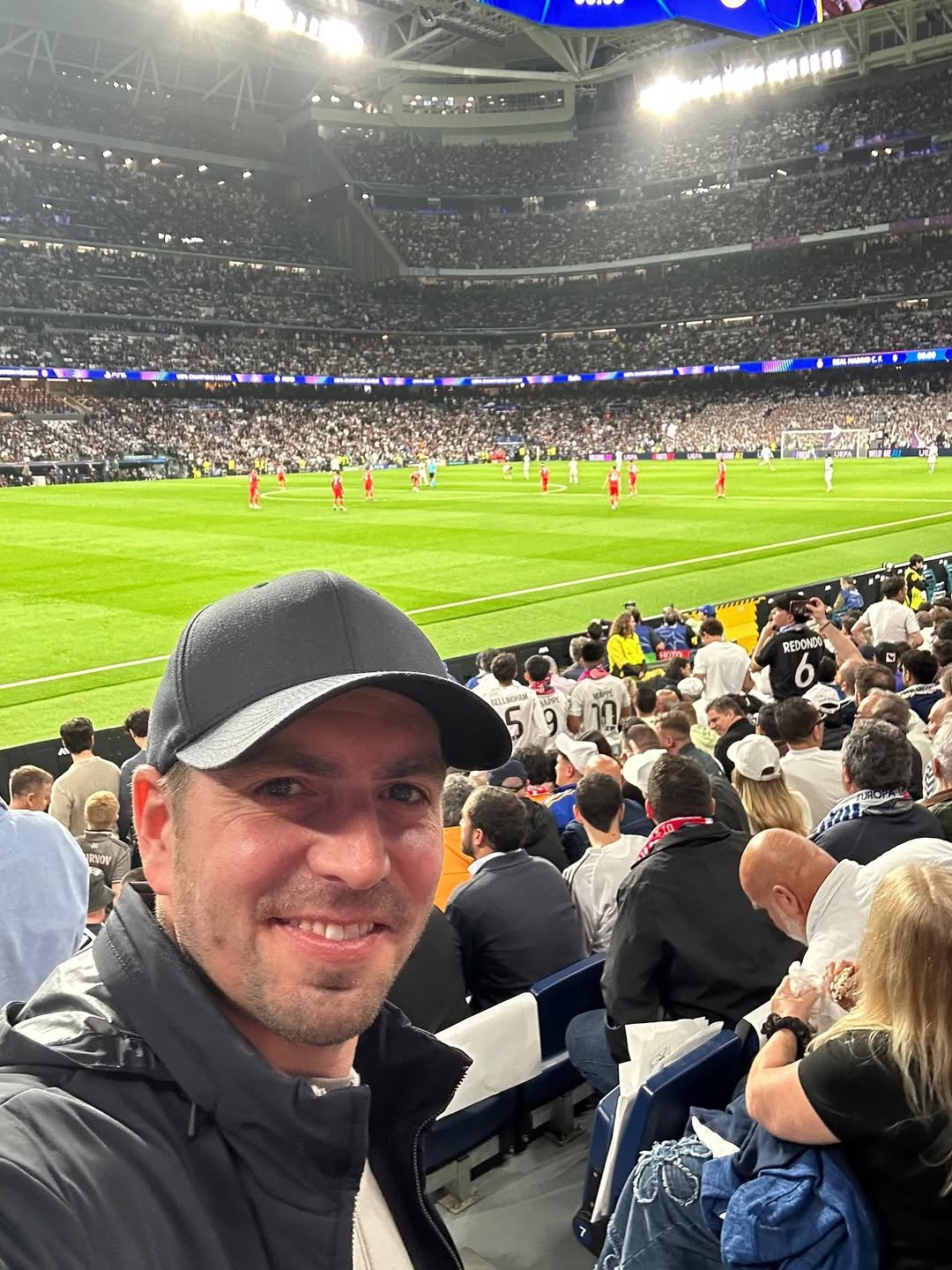 Photo by Philipp Lahm on April 07, 2026. May be an image of crowd, stadium and text.