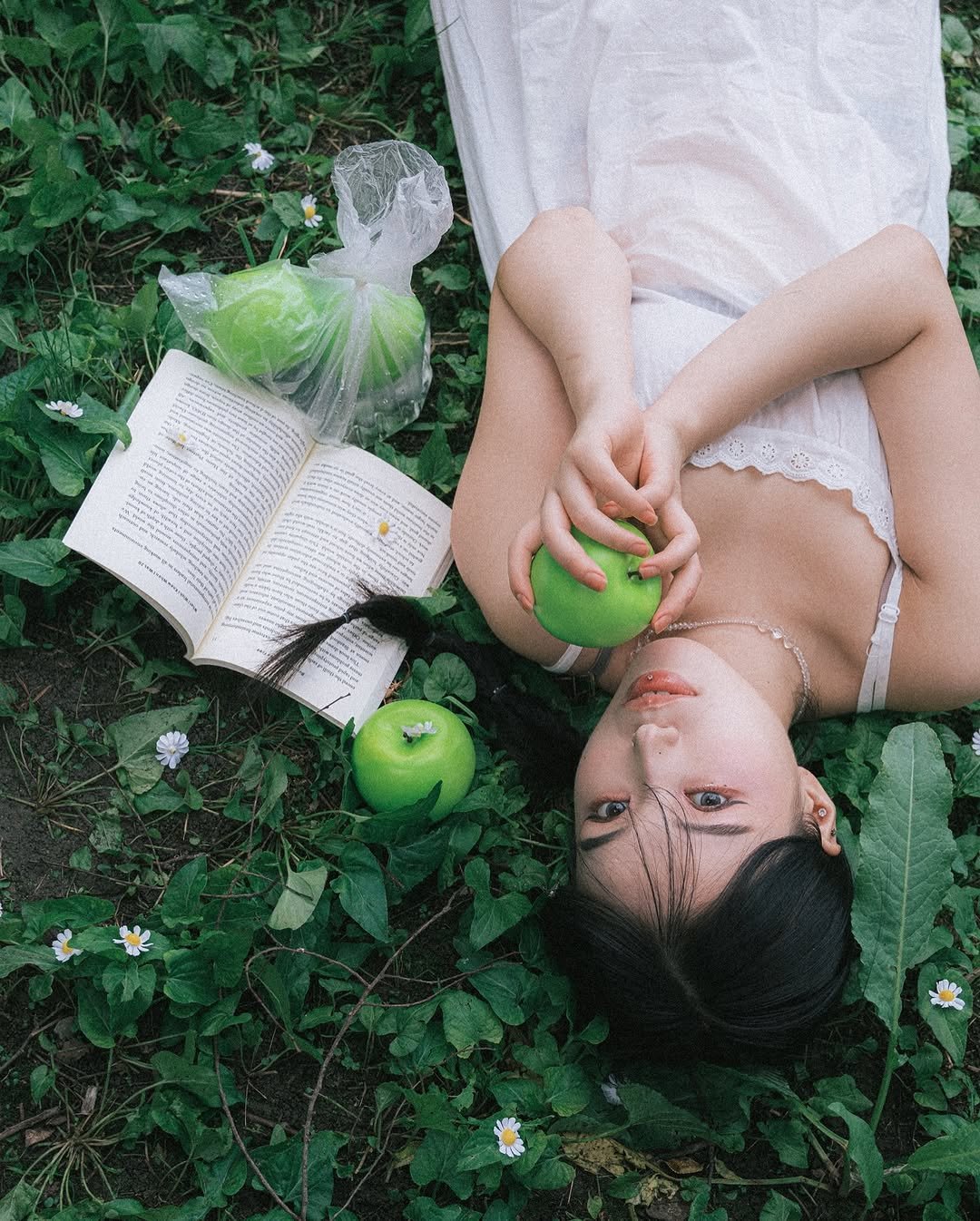 Photo shared by 이선우 on October 07, 2025 tagging @bbo_s02. May be an image of 1 person, apple and text.