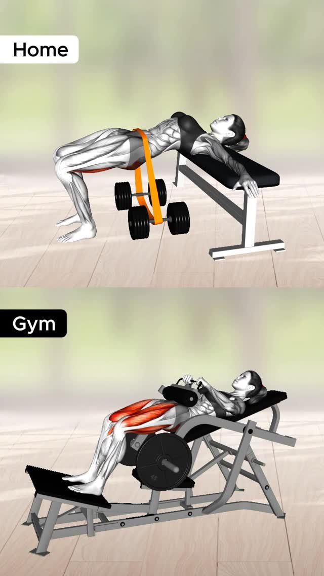 physio_tip 게시물 이미지: Glutes: Home Vs. Gym🍑 comment “App” and I’ll...