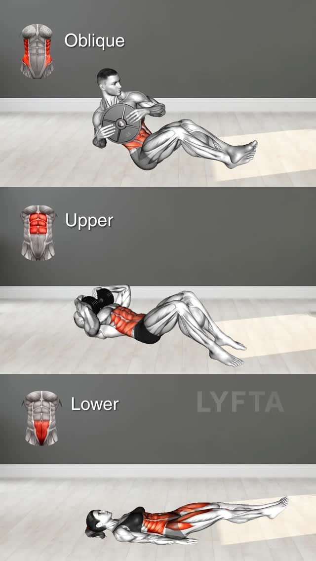 physio_tip 게시물 이미지: Abs variations🔥 Remember to save for later!