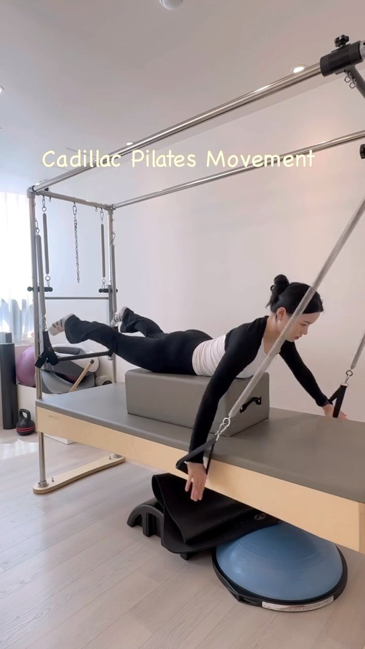 pilates_ohj 게시물 이미지: 박스를 활용한 캐딜락 시퀀스🔥
회원님들이 끝나고 
엉덩이와 복부를 부여잡을 정도로...