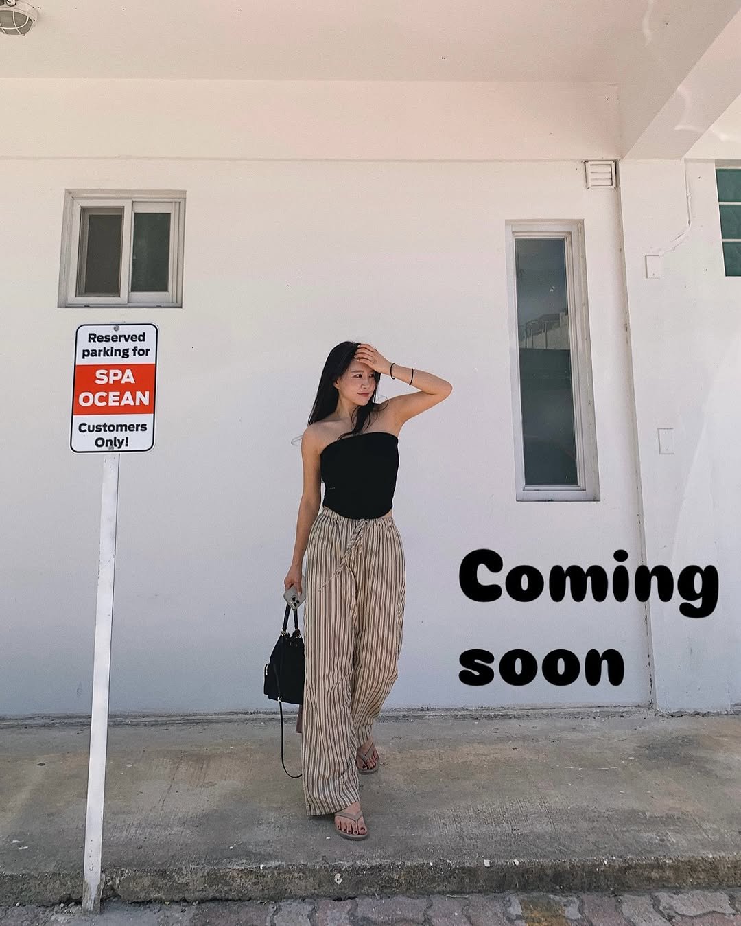 Photo by 윤진쌤 | 박윤진 진정한 나 자신을 아낄 수 있도록 🩵 on July 02, 2025. May be an image of 1 person and text that says 'II Reserved parking for SPA OCEAN Customers Only! I Coming soon'.