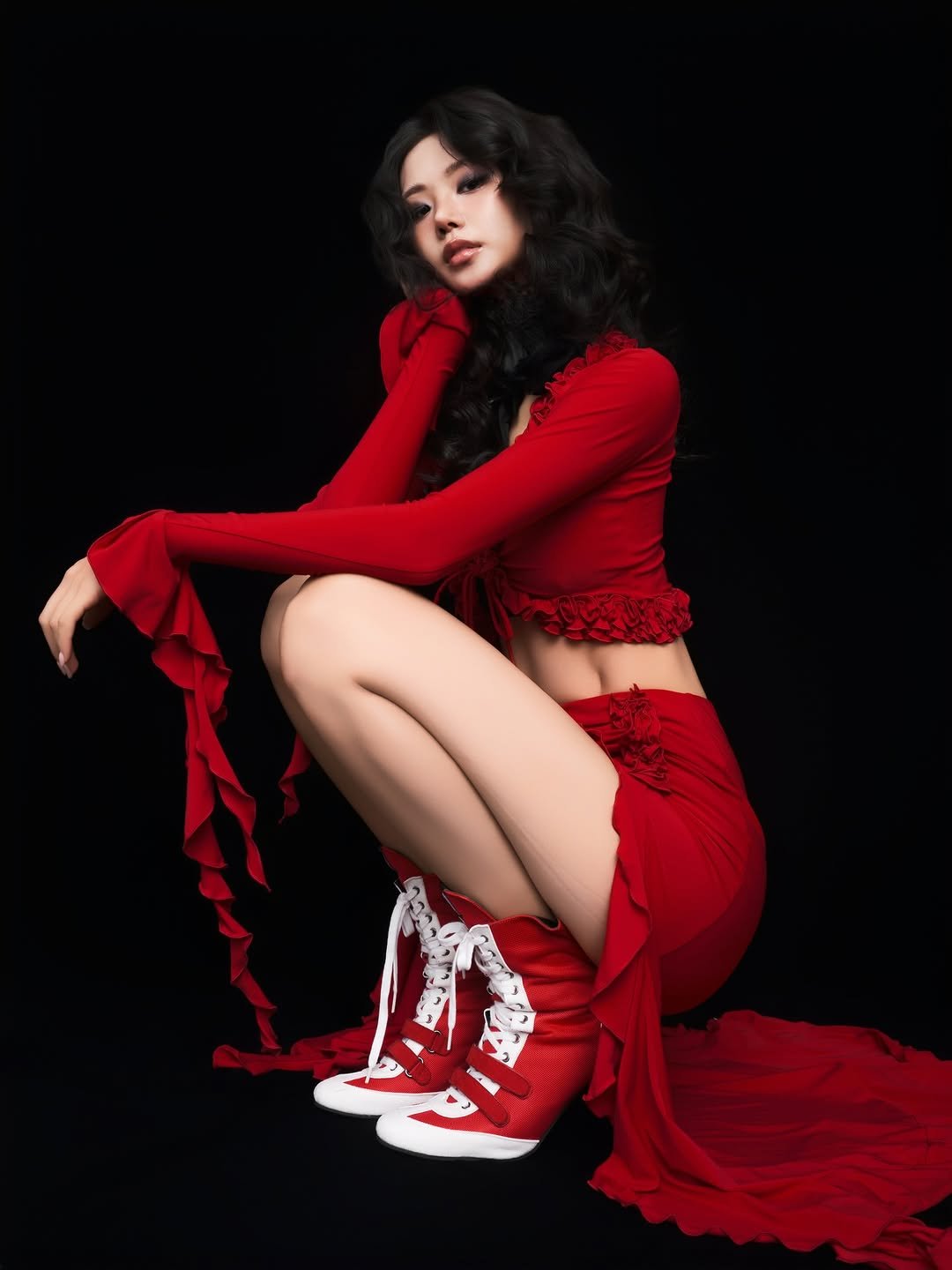 Photo by 천미경 on November 20, 2025. May be an image of one or more people, makeup and text.