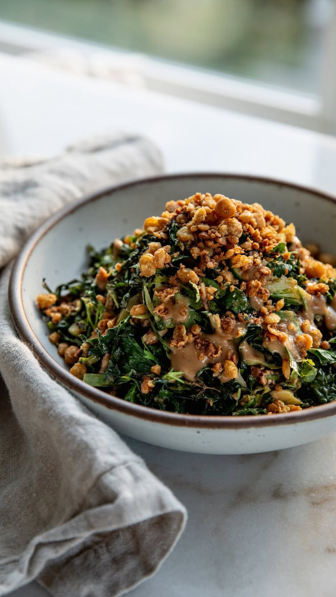 plantbasedrd 게시물 이미지: Fig Balsamic Shredded Brussels Sprout Salad...