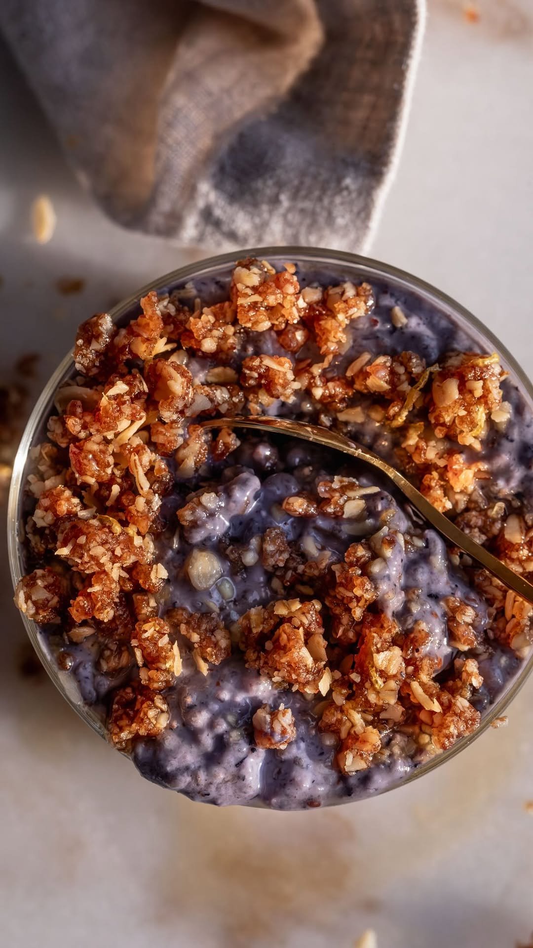 plantbasedrd 게시물 이미지: 🫐 A blueberry muffin inspired chia pudding...