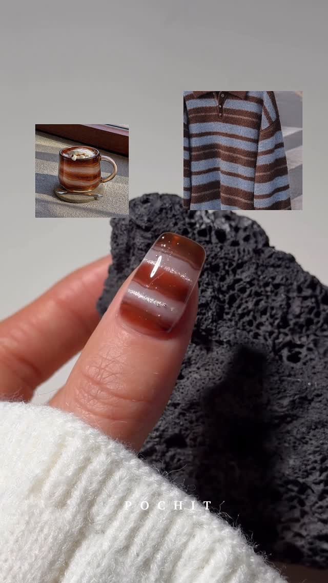 pochit_nail 게시물 이미지: 니트네일 하우투 영상 가지고 왔어요🩵🤎
핑크 보라 조합도 너 - 무...