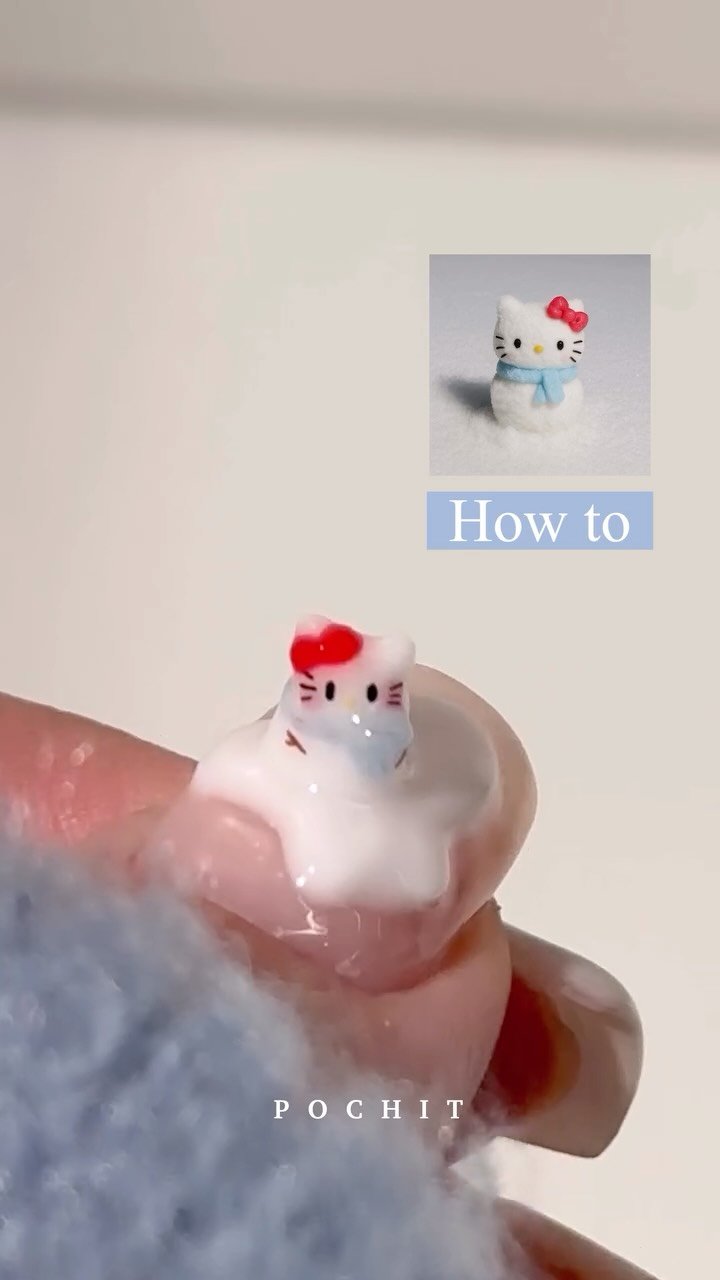 pochit_nail 게시물 이미지: Snowman Kitty nails ❄️
귀여운 콩알키티눈사람⛄️
엄청 쪼꼬매서 더...