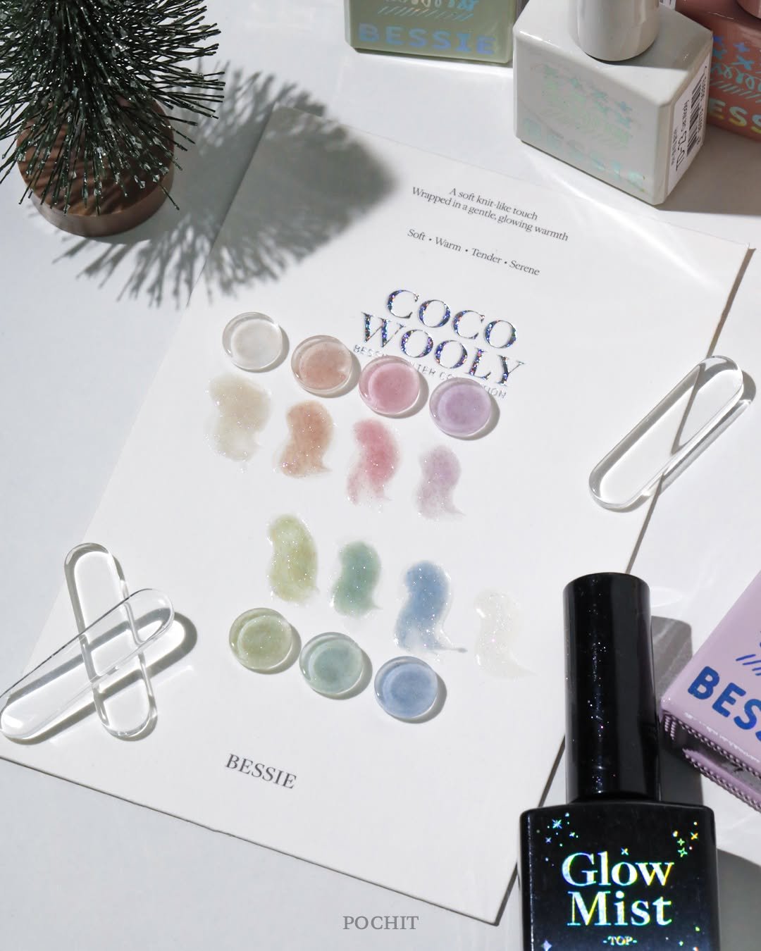 Photo shared by ▪️Pochit_포칫본사▪️ on December 16, 2025 tagging @pochit_nail, and @bessienail_official. May be an image of one or more people, fingernails, makeup, cosmetics, hand cream and text.