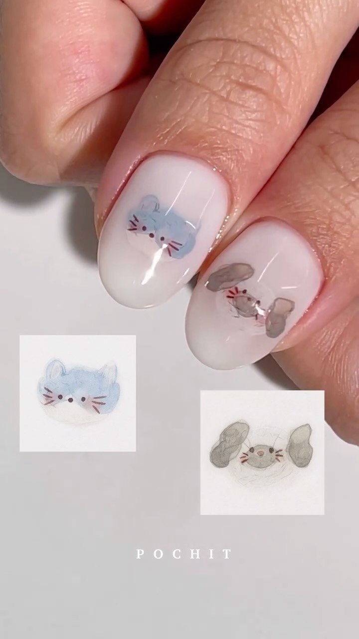 pochit_nail 게시물 이미지: 𝐀𝐃𝐃 𝐈𝐍𝐊 𝐒𝐞𝐚𝐬𝐨𝐧 𝟑
애드잉크로 동물 아트하기
플러피 잉크  얹어주면 더욱...