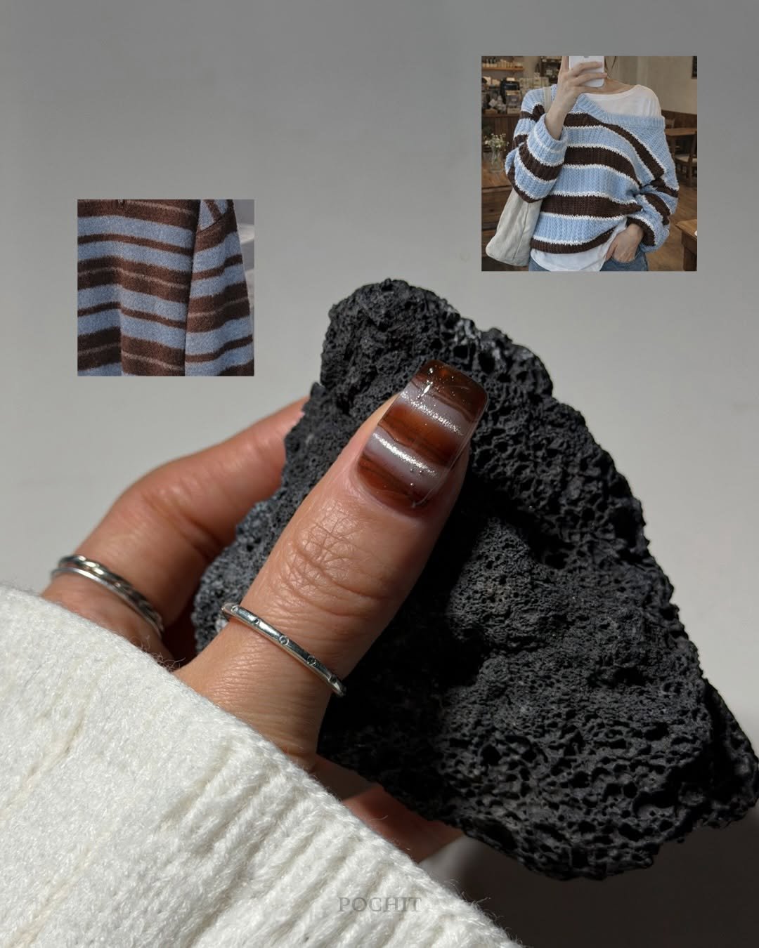 Photo by 포칫 대표 • CHOI SOWON on February 15, 2026. May be an image of one or more people, fingernails, sweater, turtleneck, knit and text.