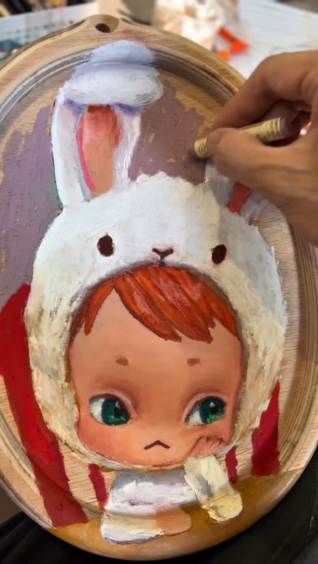 ponybrown.now 게시물 이미지: Just a little pause
Oil pastel on...