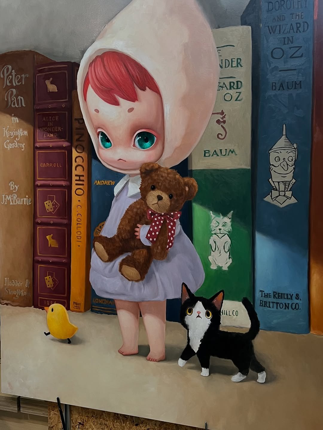 Photo shared by PONYBROWN 포니브라운 on July 27, 2025 tagging @mane_3f. May be an illustration of bear, doll and text that says 'mn Knginfion Gardeng NDER ភ OZ ARD Tal BAUM By JMBarrie שככאוס כווססכיכסורס!! כ-כסורסס! INDREW HILLCO'.