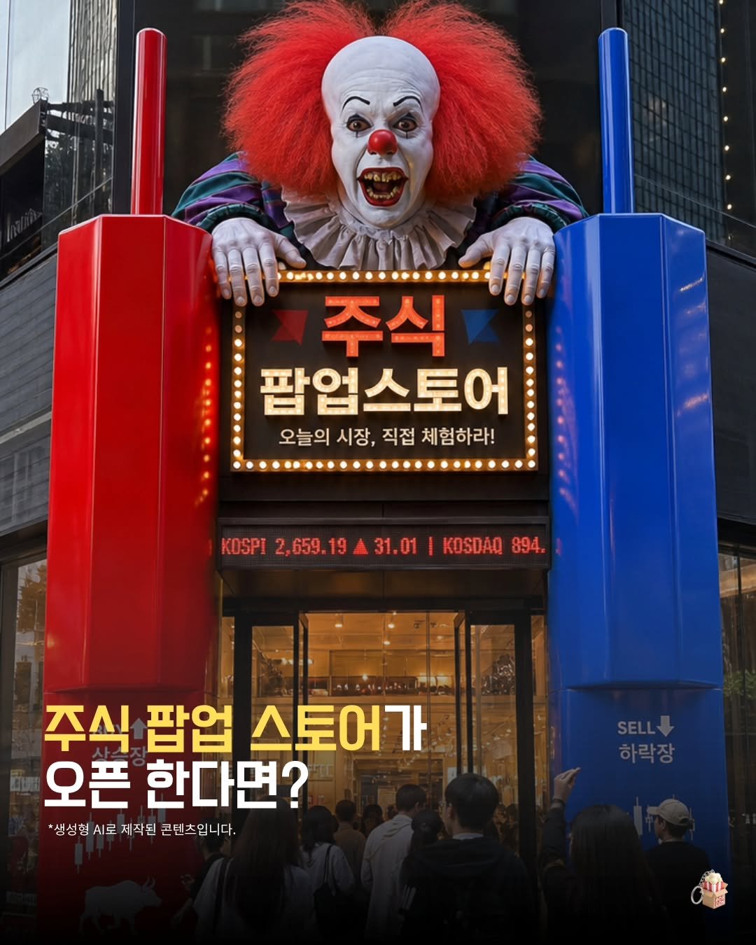 popcon_official 게시물 이미지: 🕯️ 주식 팝업스토어 <ENTER THE MARKET> 🕯️

🕯️ 입구
빨간봉과...