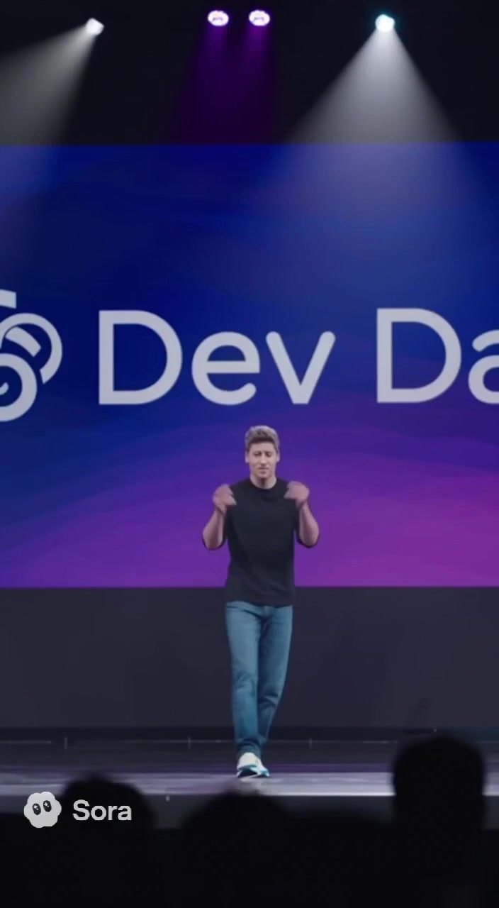 powerblog 게시물 이미지: Devday 시작 전 분위기 띄우려고 춤추는 샘 알트만