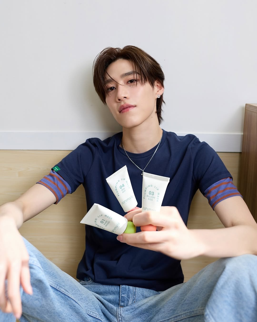 Photo shared by Krit Amnuaydechkorn on November 04, 2025 tagging @caremate_official. May be an image of one or more people, hair, makeup, hair product, hand cream, lotion and text.