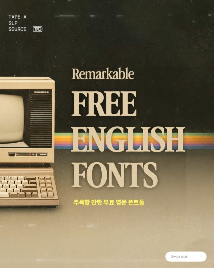 ppt_keynote 게시물 이미지: 주목할만한 무료 영문 폰트들! 

-

🏷️ #무료폰트 #폰트 #font...