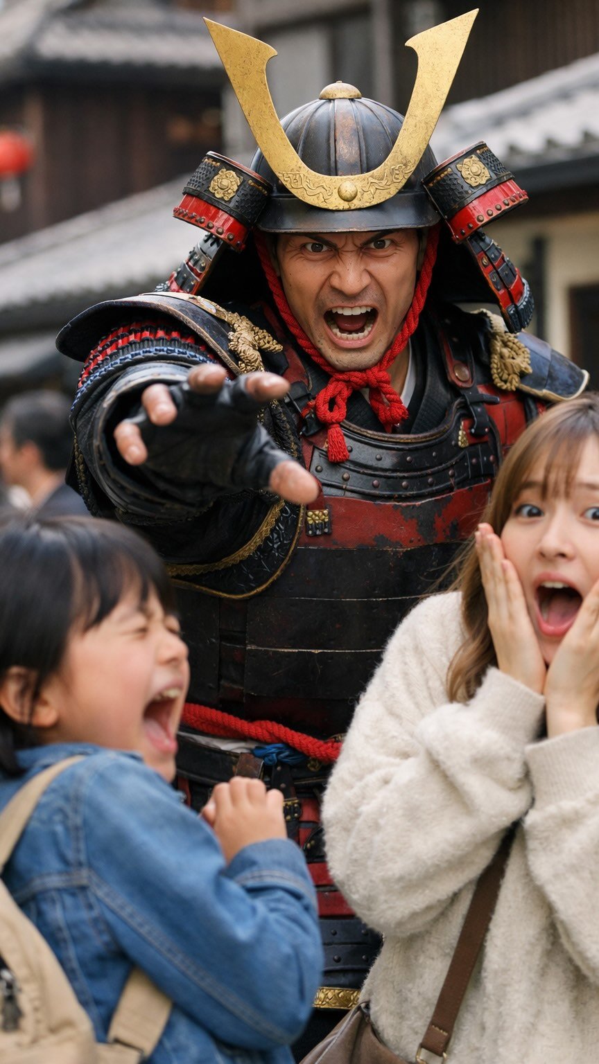 prankjapan 게시물 이미지: The Samurai Statue Suddenly Moved… 😱
#prank...