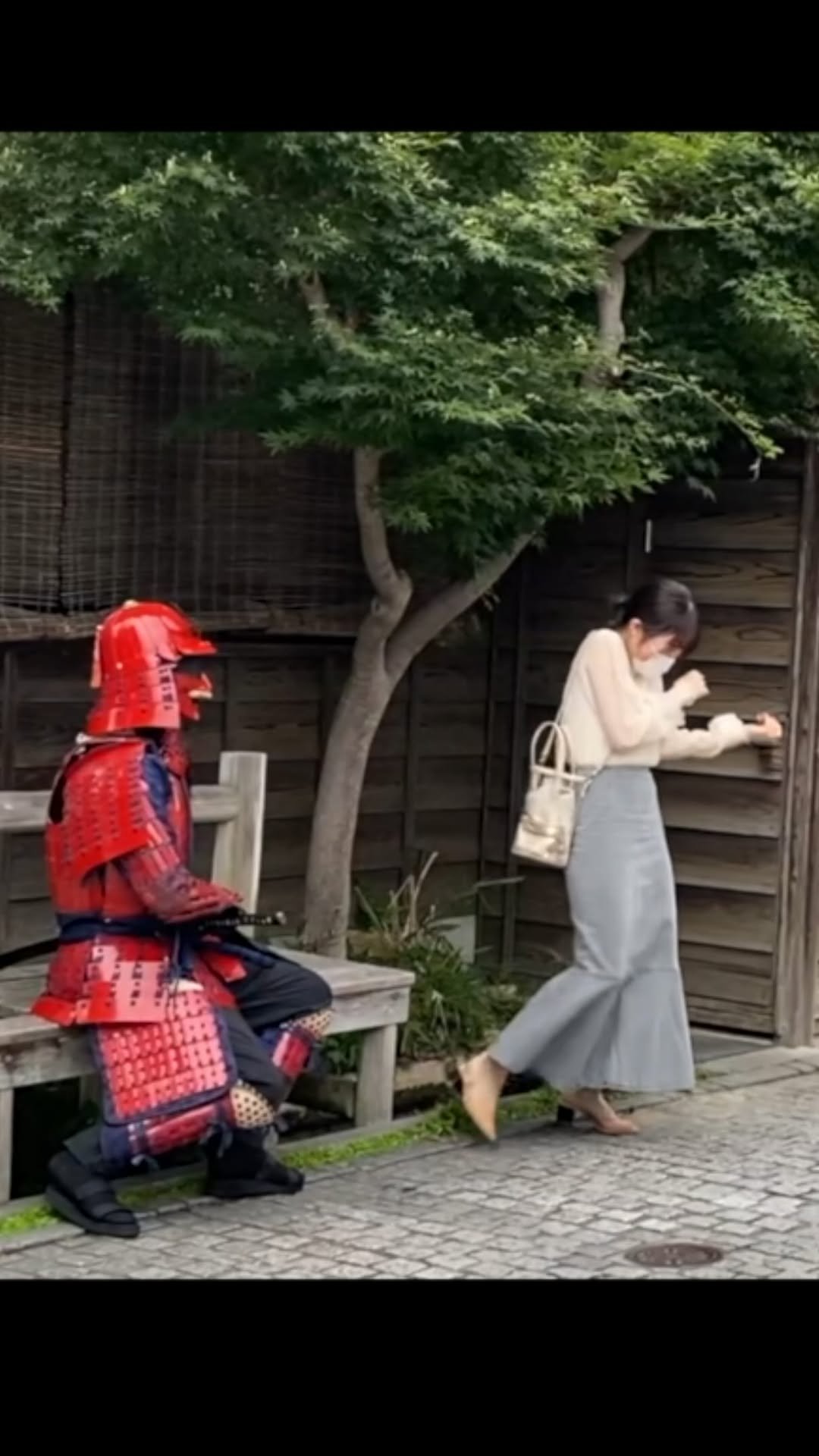 prankjapan 게시물 이미지: Two Kids Face a REAL Samurai 😱#prank #Japan #shorts