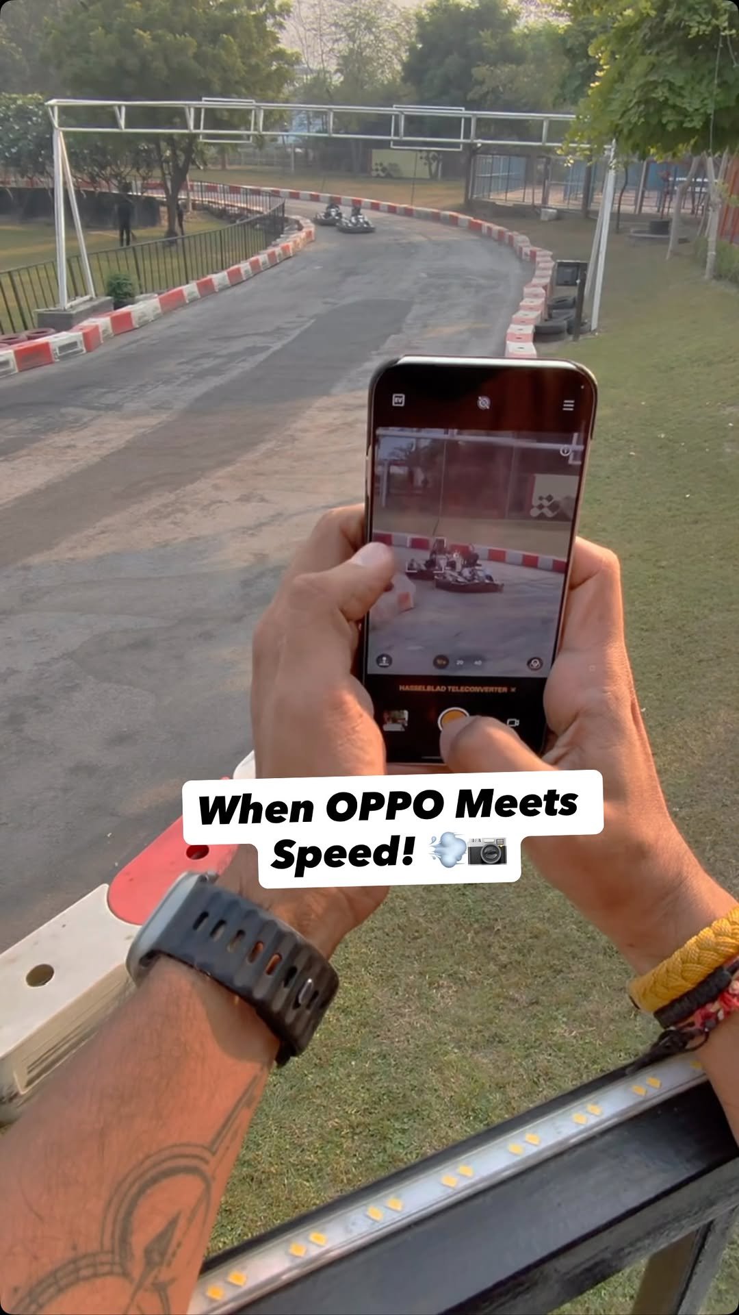 praveenbhat 게시물 이미지: Zooming into go-kart action with my OPPO Find...