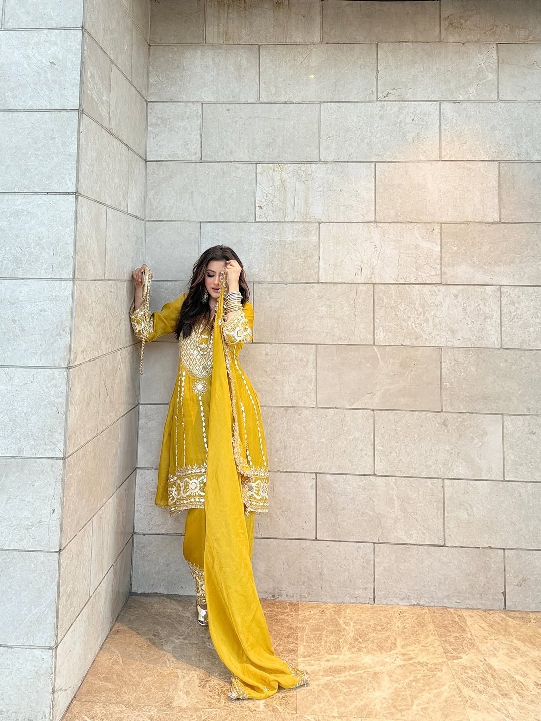 Photo shared by Preeti Chawla on December 01, 2025 tagging @threads_designer_suits. May be an image of dress and text.