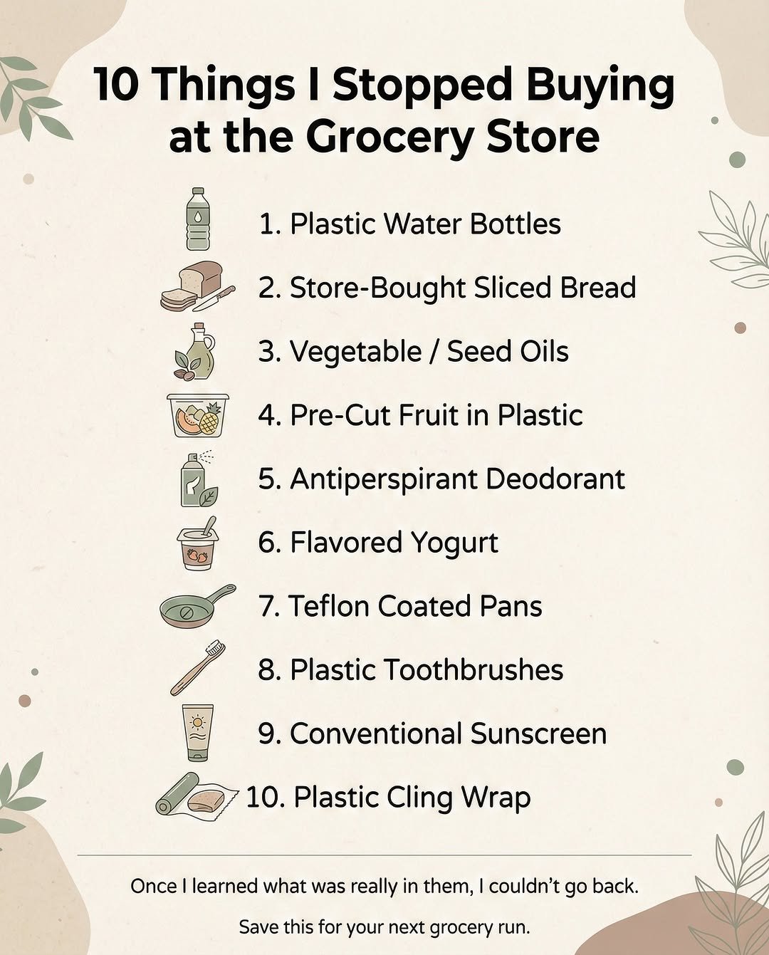 primalsprincess 게시물 이미지: 10 things I stopped buying at the grocery...