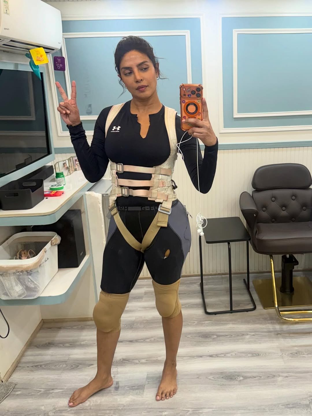 Photo by Priyanka on April 17, 2026. May be an image of pants, girdle, sling and text.