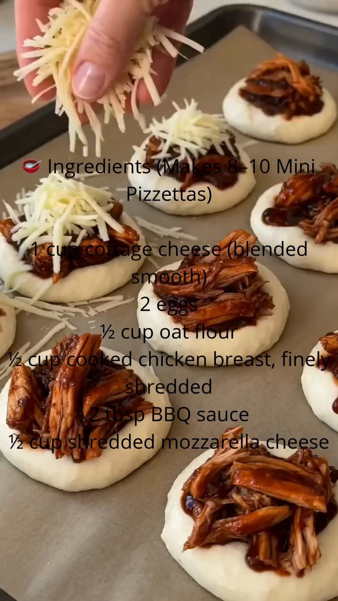 protein_cottage_kitchen 게시물 이미지: 🍗🔥🧀 Mini BBQ Chicken Cottage Cheese Pizzettas...