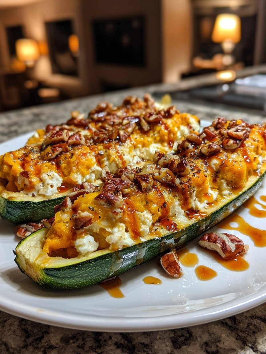 protein_cottage_kitchen 게시물 이미지: 🍁🧀 Pumpkin Spice Stuffed Zucchini Boats with...