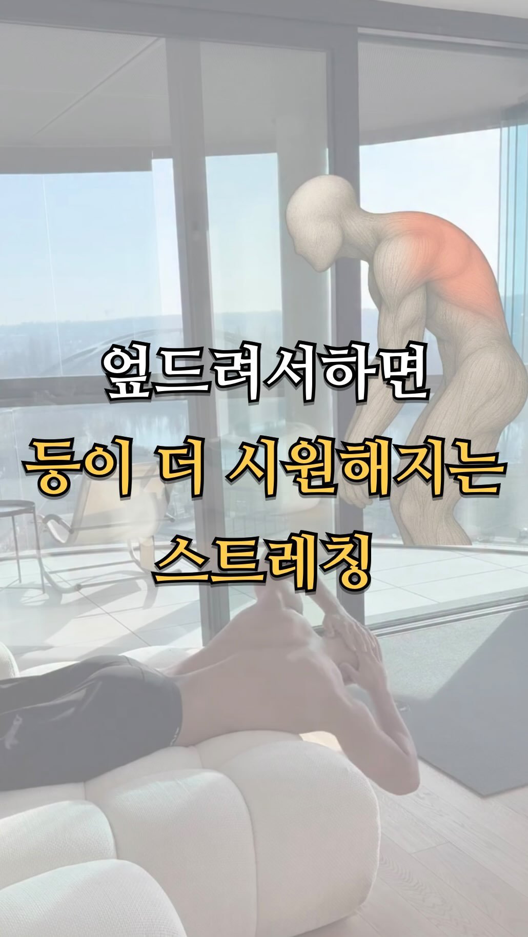 pt.studio_ 게시물 이미지: 엎드려서하는 등이 시원해지는 스트레칭 

엎드린 자세에서 등을 펴는 이 동작은
굽어...