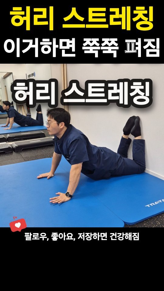 pt_beomjun 게시물 이미지: 허리고관절 스트레칭!
동작의 핵심 구조
✔ 손으로 바닥을 밀어 흉추 신전 유도
✔...