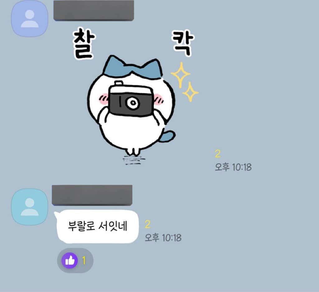 Photo by 정신병 모음집 on August 10, 2025. May be an image of text that says '찰 칵 2 오후 10:18 부랄로 서잇네 2 오후 10:18 1'.