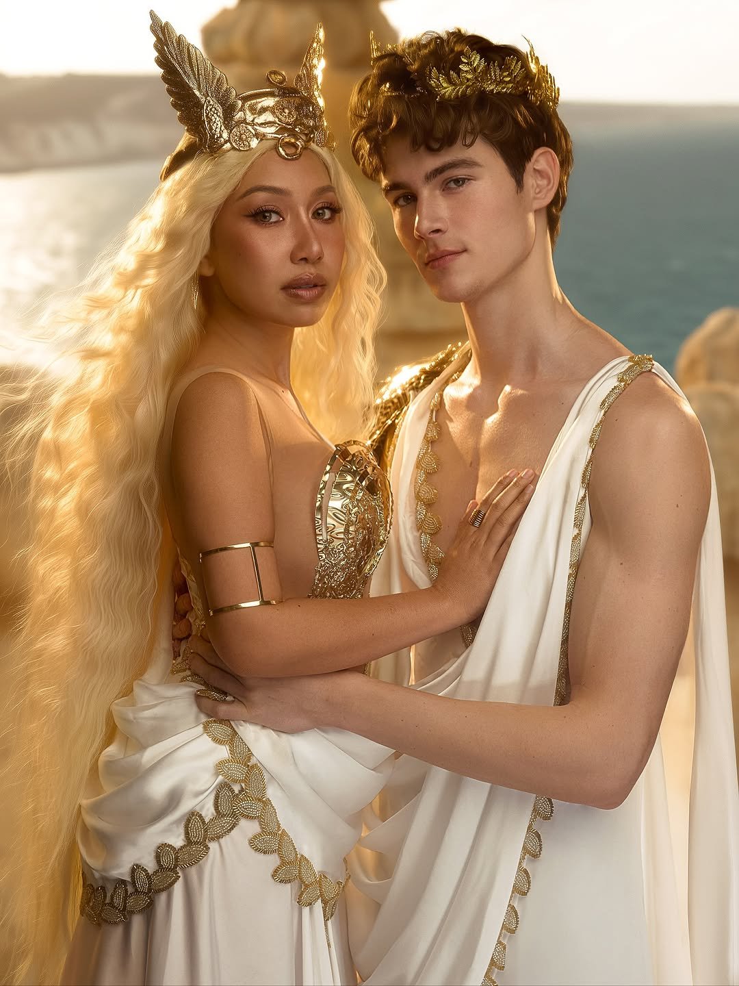 Photo by Ruslan Mamlay on October 29, 2025. May be an image of one or more people, makeup, headdress, costume and text.