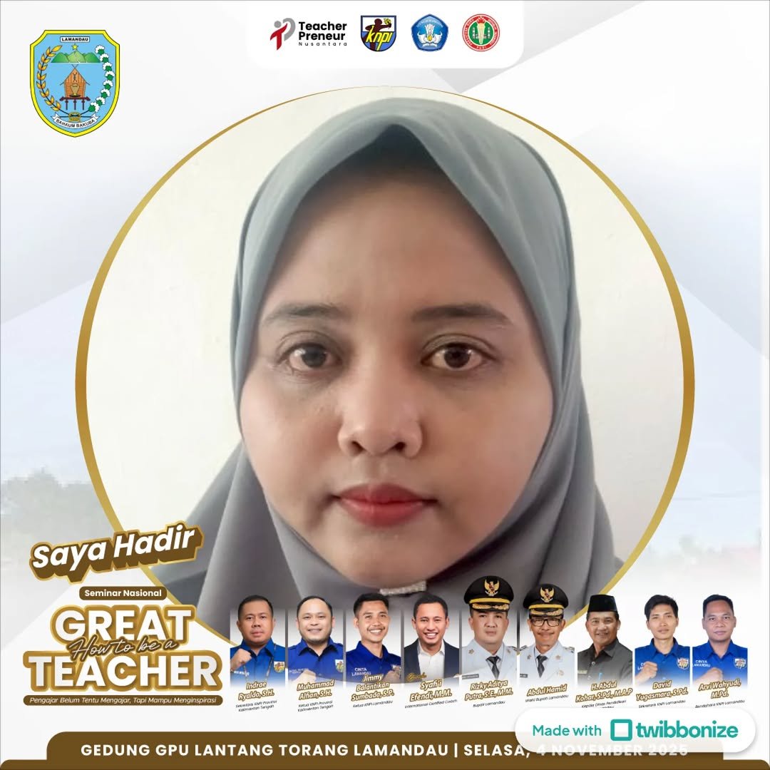 purnamarina520 게시물 이미지: Hadir dong 😍
SEMINAR NASIONAL GREAT TEACHER...