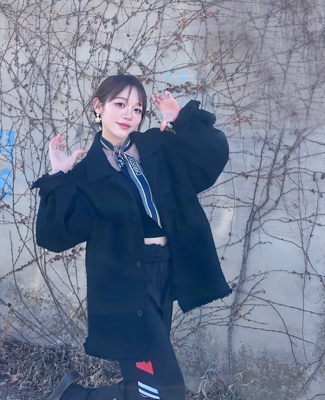 Photo by ひna 히나 on February 16, 2026. May be an image of one or more people, hair, overcoat, duffle coat, turtleneck, parka and top.