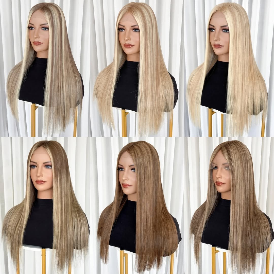 Photo by Runyusi Hair Products Co., Ltd on November 16, 2025. May be an image of one or more people, blonde hair, long hair and text.