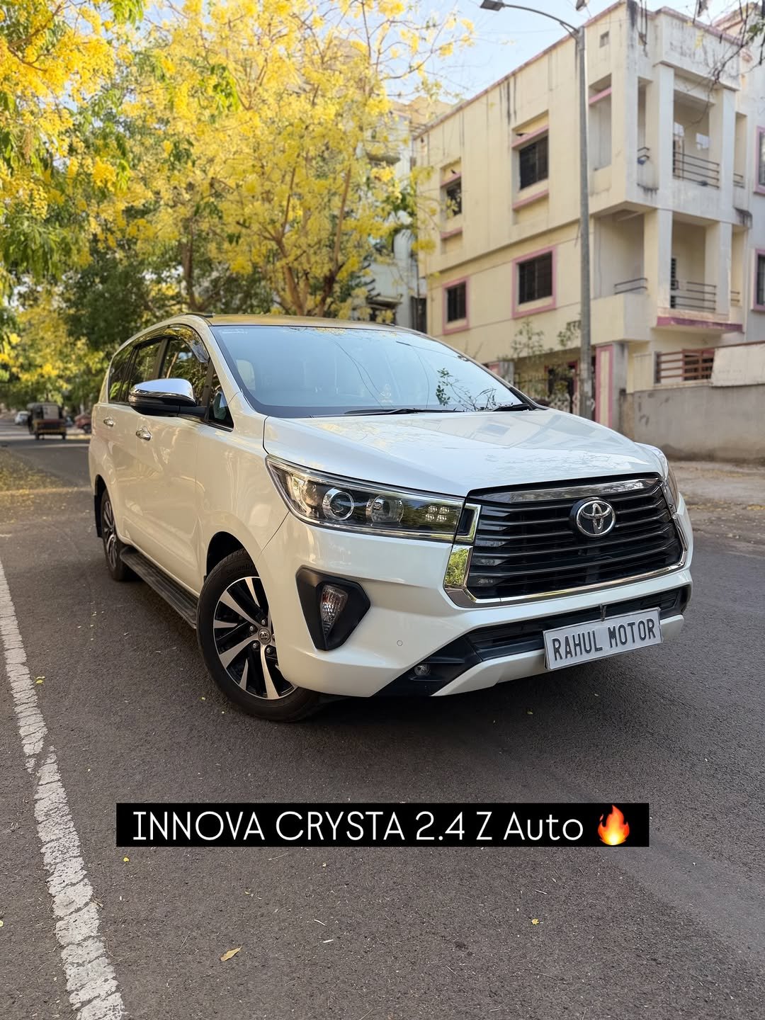 Photo by RAHUL MOTORS on April 16, 2026. May be an image of car, wheel, windshield and text that says '2 洲 RAHUL MOT MOTOR RAHULMOTOR TOR INNOVA CRYSTA 2.4ZAuto 2.4Z INNOVACRYSTA2.4ZAuto Z Auto'.